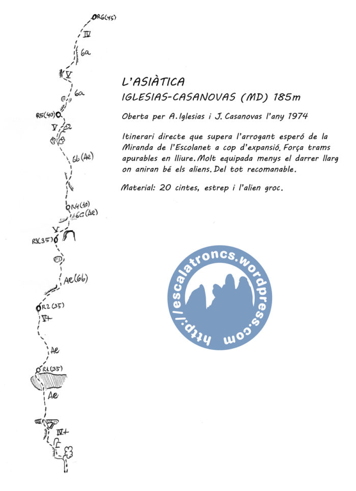 Ressenya de la via Iglesias-Casanovas a l'Asiàtica (Frares Encantats-Montserrat)